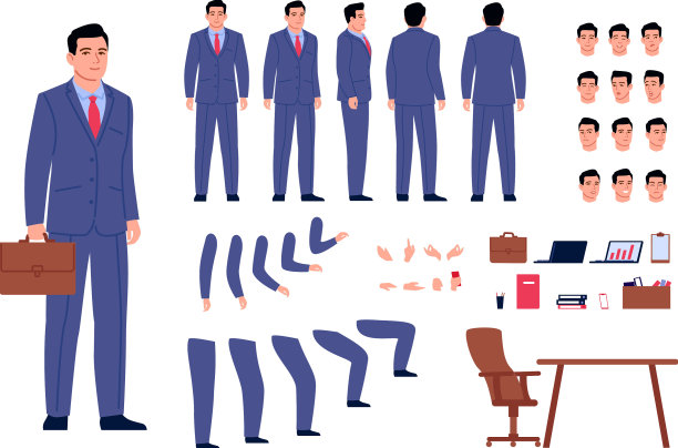 商人创作书记员男文字编辑图片下载