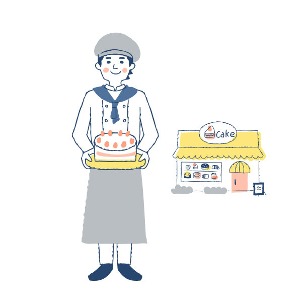 糕点厨师与装饰蛋糕和蛋糕店图片下载