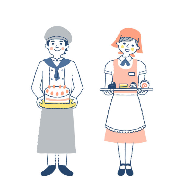 糕点厨师兼服务员图片下载