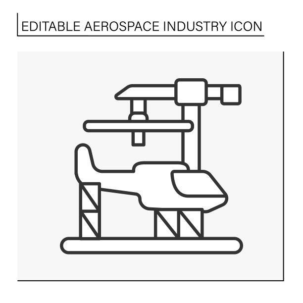 直升机建筑线条图标图片下载