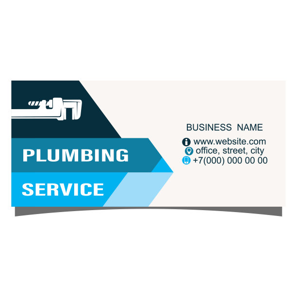 独特的名片，一个水管工修理图片下载