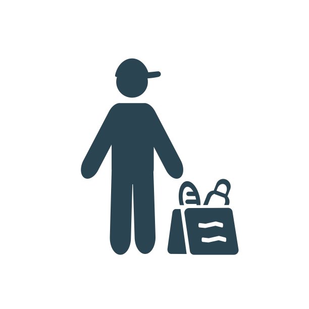 矢量网络图标的在线订购和交付的食品和货物。图片下载