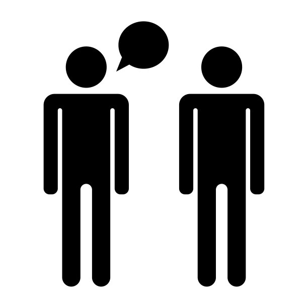 人信息图标。对话，聊天语音泡泡。业务人员沟通。矢量插图。股票的形象。图片下载