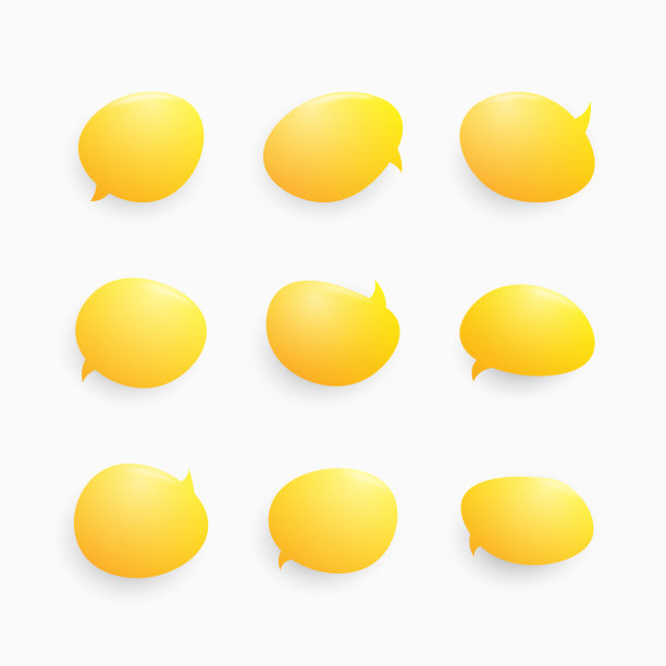 3d聊天气泡图标矢量插图图片下载