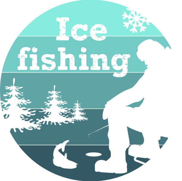 冰钓象征与渔夫图片下载