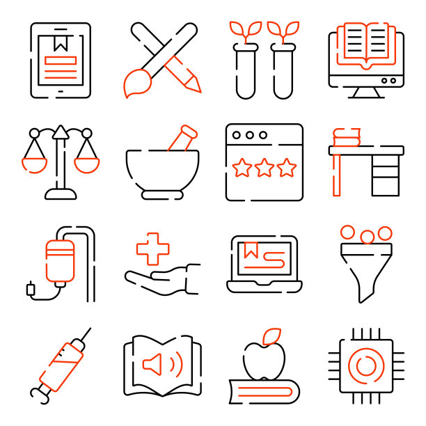 教育扁平图标包图片下载