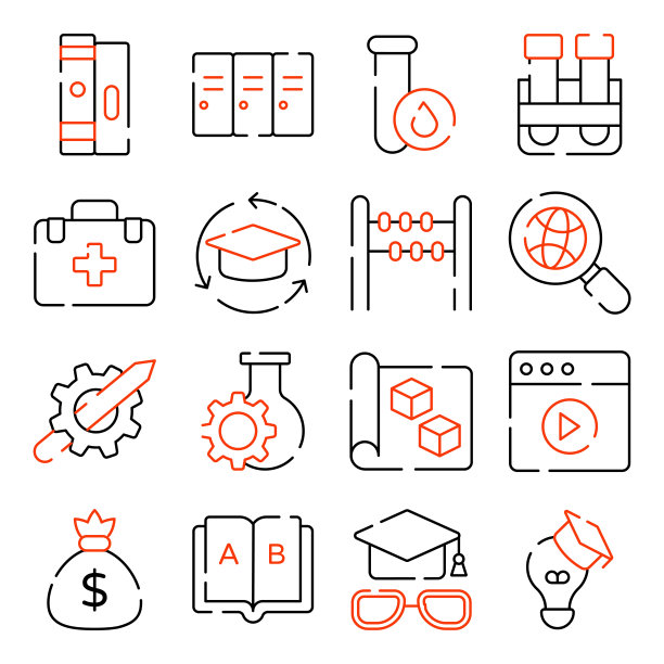 学习扁平图标包图片下载