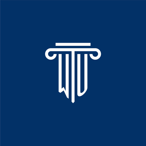 徽标首字母为吴柱头简单图标图片下载