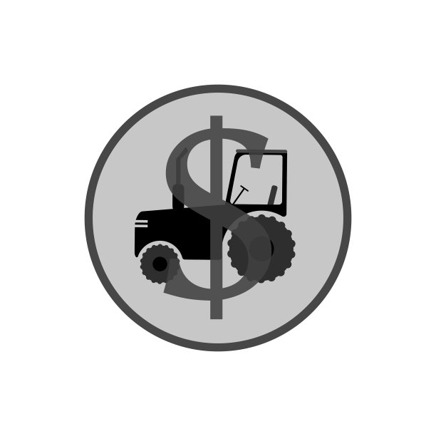 拖拉机销售图标拖拉机与美元在黑暗中图片下载