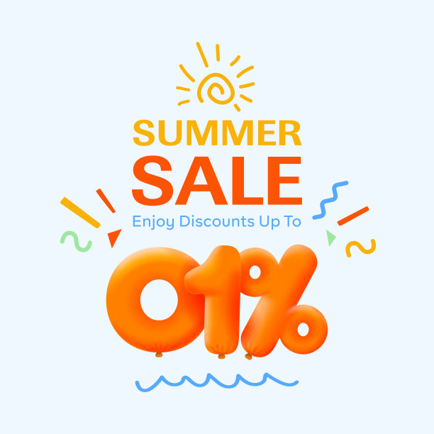 特价销售1%折扣3D号码黄色标签优惠券矢量插图。折扣季节标签折扣百分之一图片下载