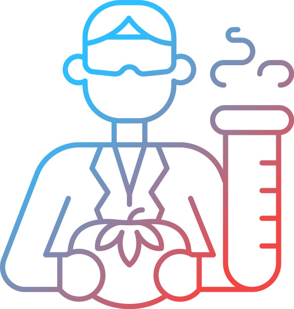 食品分析师梯度线性图标图片下载