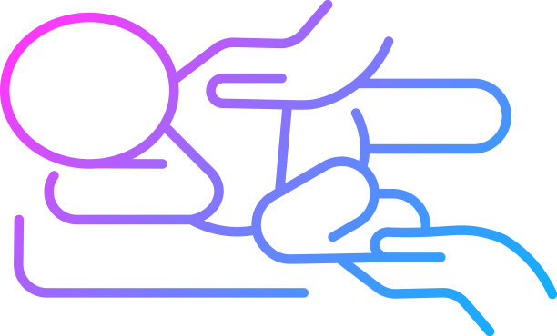 婴儿按摩梯度线性图标图片下载