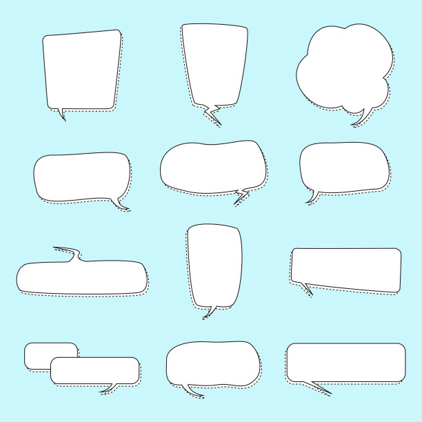 语音气泡矢量图图片下载