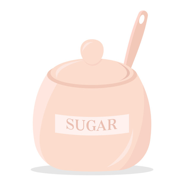 陶瓷糖罐孤立在白色背景图片下载