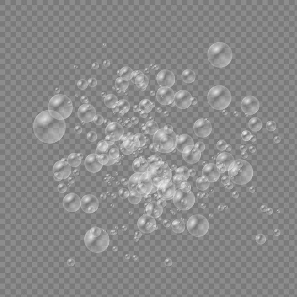 一套现实的彩色水肥皂泡图片下载