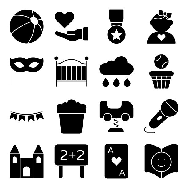 人物头像实心图标包图片下载