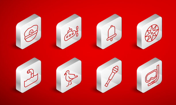 设线潜水面罩和浮潜船图片下载