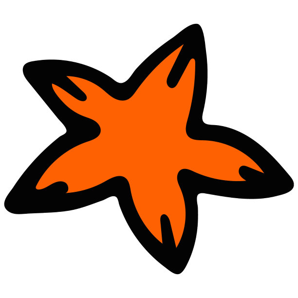 彩色海星插图在白色背景。图片下载