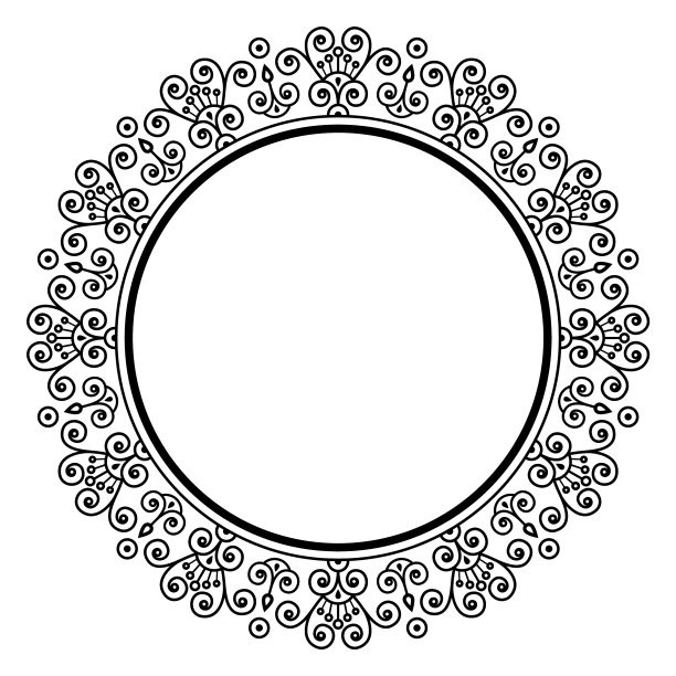 装饰圆框图片下载