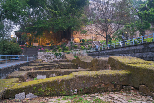中国澳门特别行政区著名的古建筑和旅游风景图片下载