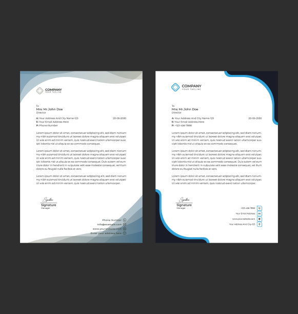 企业业务信笺模板设计图片下载