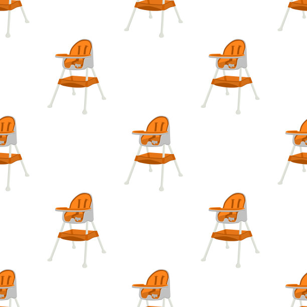 主题上五彩缤纷的现代儿童高椅图片下载