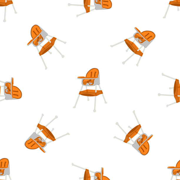 主题上五彩缤纷的现代儿童高椅图片下载