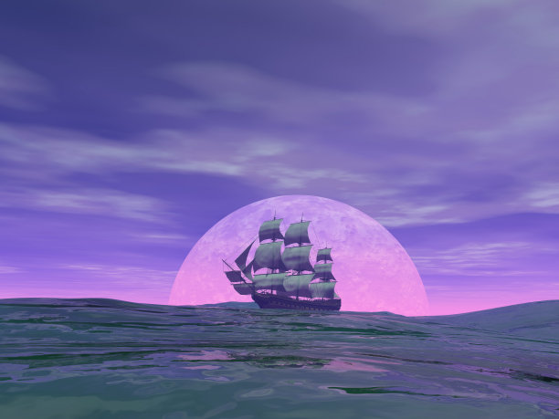 旧商船- 3D渲染图片下载