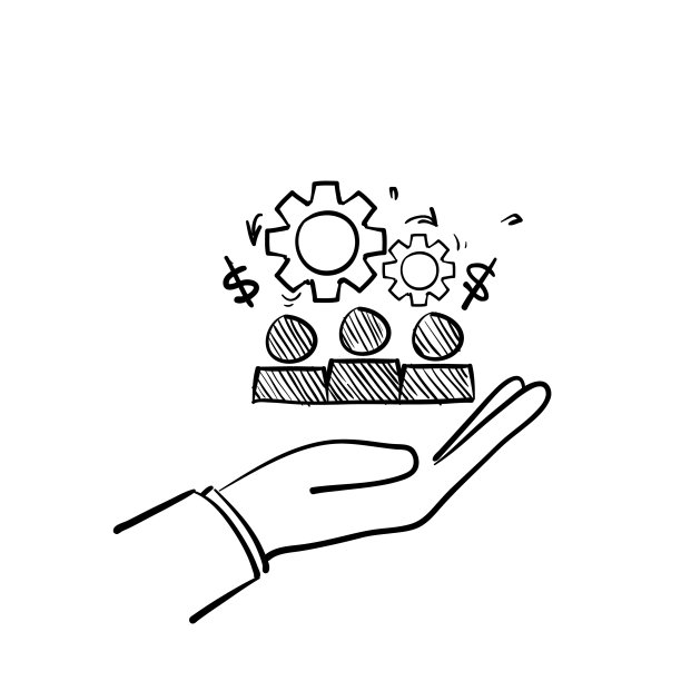 手绘涂鸦图标公共财政管理图片下载