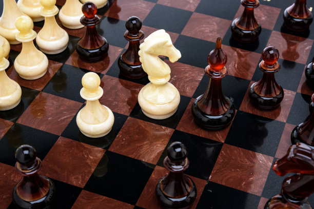 天然琥珀不同棋子的人物图片下载