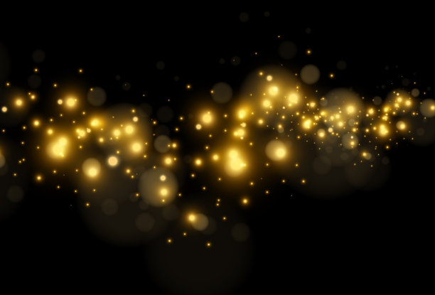 明亮美丽的金色火花的背景。图片下载