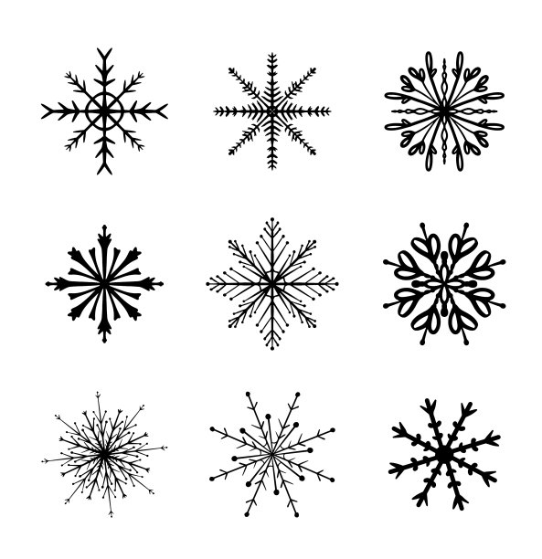 设置雪花在涂鸦风格收集手图片下载