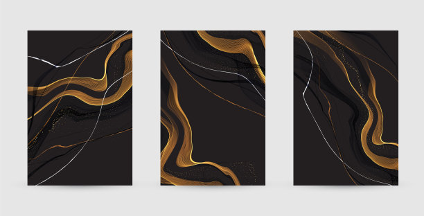 金白大理石模板艺术封面图片下载