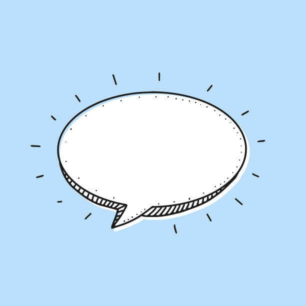 在草图手绘风格空间中的言语泡泡图片下载