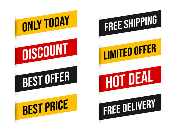 在笔刷上设置带有广告文字的折扣标签图片下载