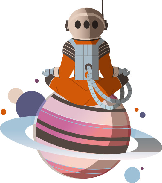 太空人或穿太空服的太空人角色图片下载