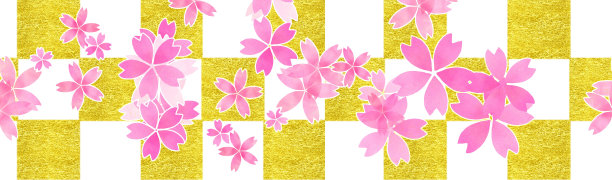 金色棋盘和樱桃的剪贴画(无缝)图片下载