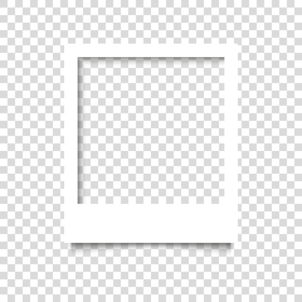 现实复古相框与阴影隔离图片下载