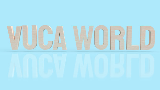 vuca世界木材文本抽象背景概念三维渲染图片下载