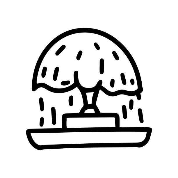 巧克力喷泉线条涂鸦简单的图标图片下载