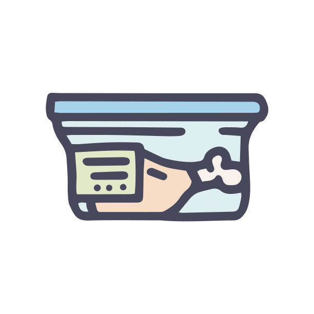 家禽包装彩色涂鸦简单图标图片下载