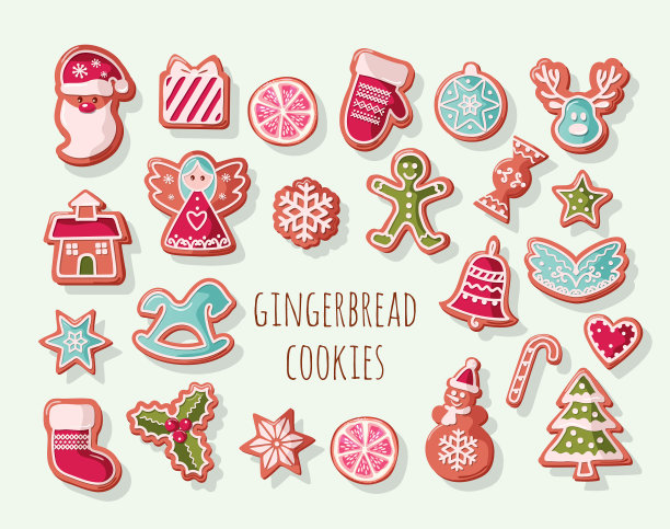 圣诞姜饼饼干大集合传统图片下载