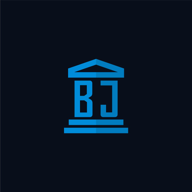 Bj首字母组合标志与简单法院图片下载