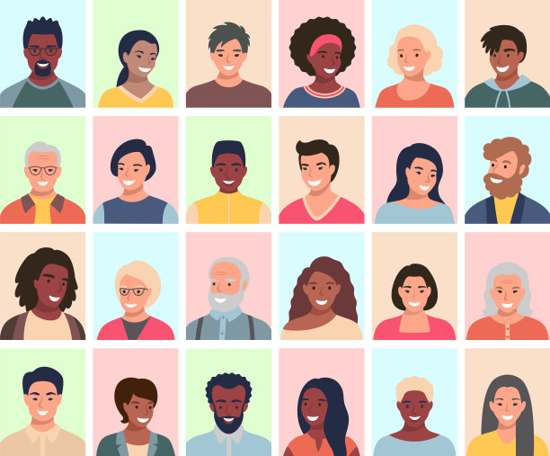 一组不同的人，头像，头像图片下载