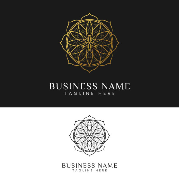 奢华典雅神圣几何生命之花设计模板图片下载