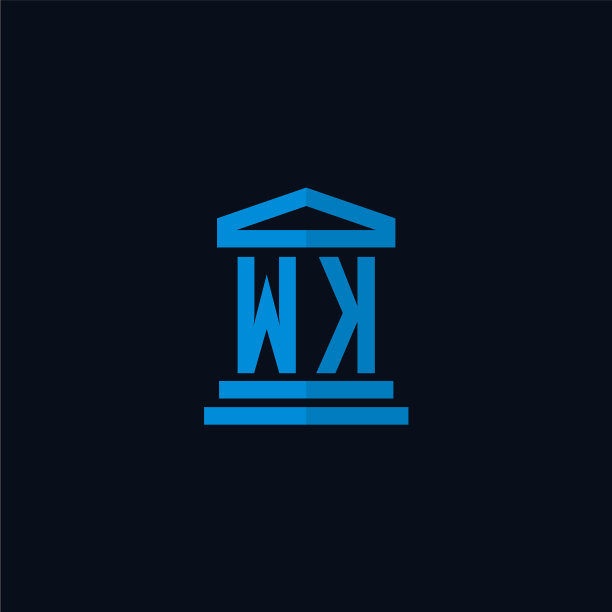 Wk首字母组合标志与简单法院图片下载