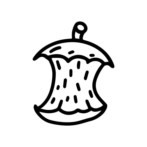 有机废物线条涂鸦简单的图标图片下载