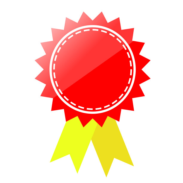 简单的阳光形状的红色和黄色空白图片下载