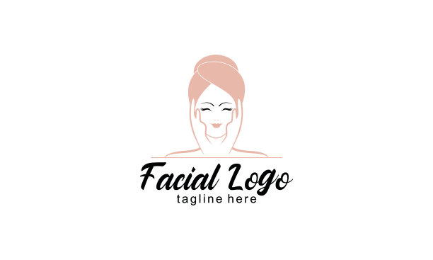 面部按摩护肤标志图片下载