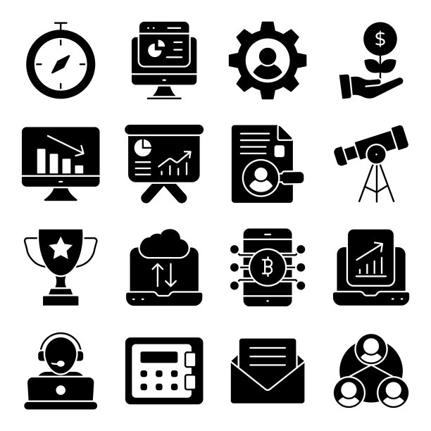 商业和企业实体图标包图片下载